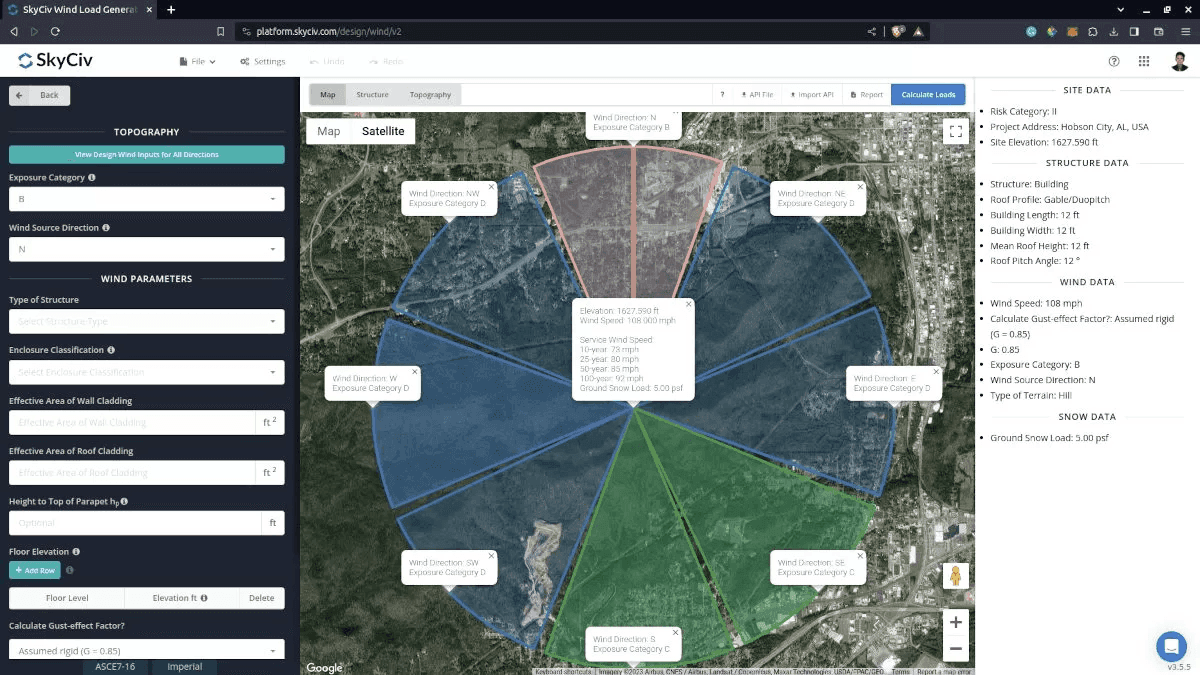 Automated Wind Load Calculation Engine